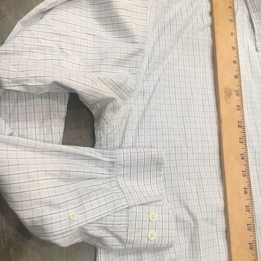 Joseph & Feiss Light Blue and White Checked Button-Down Shirt - Picture 5 of 7
